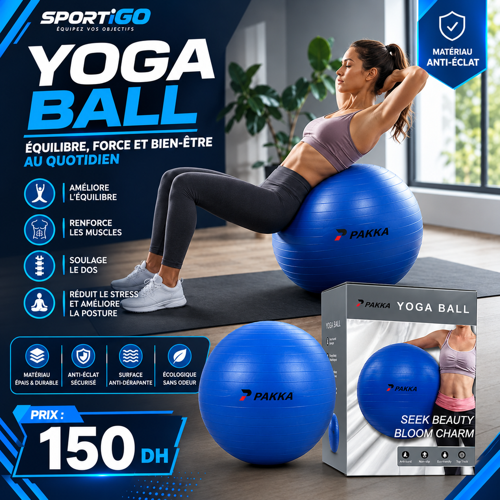 Ballon de Yoga & Fitness Anti-Explosion – PAKKA كرة اليوغا والفيتنس