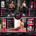 Pack Yoga & Fitness Premium – Tapis + Élastiques + Corde à Sauter
