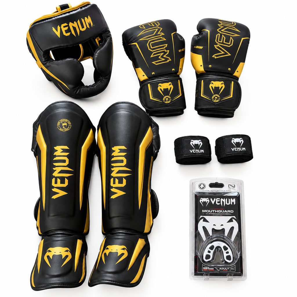 Pack Boxe Venum Complet – Gants, Protège-Tibias, Casque & Accessoires