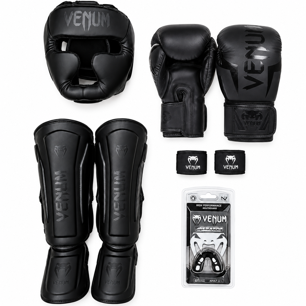 Pack Boxe Venum Complet – Gants, Protège-Tibias, Casque & Accessoires