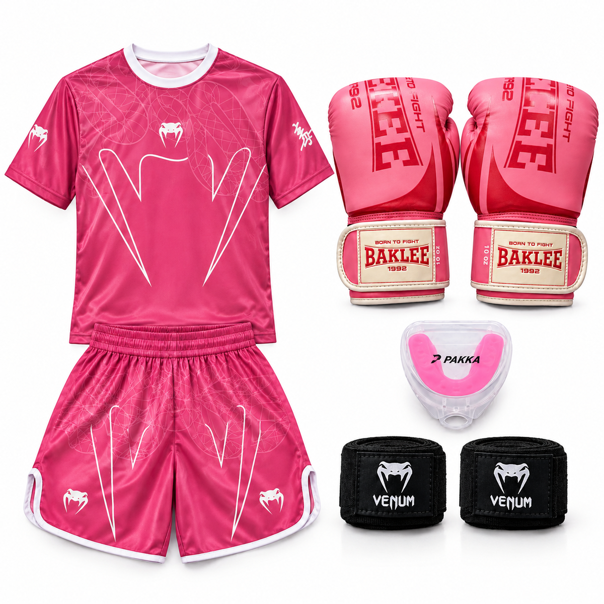 Pack Boxe Pro Rose – Équipement Complet de Combat