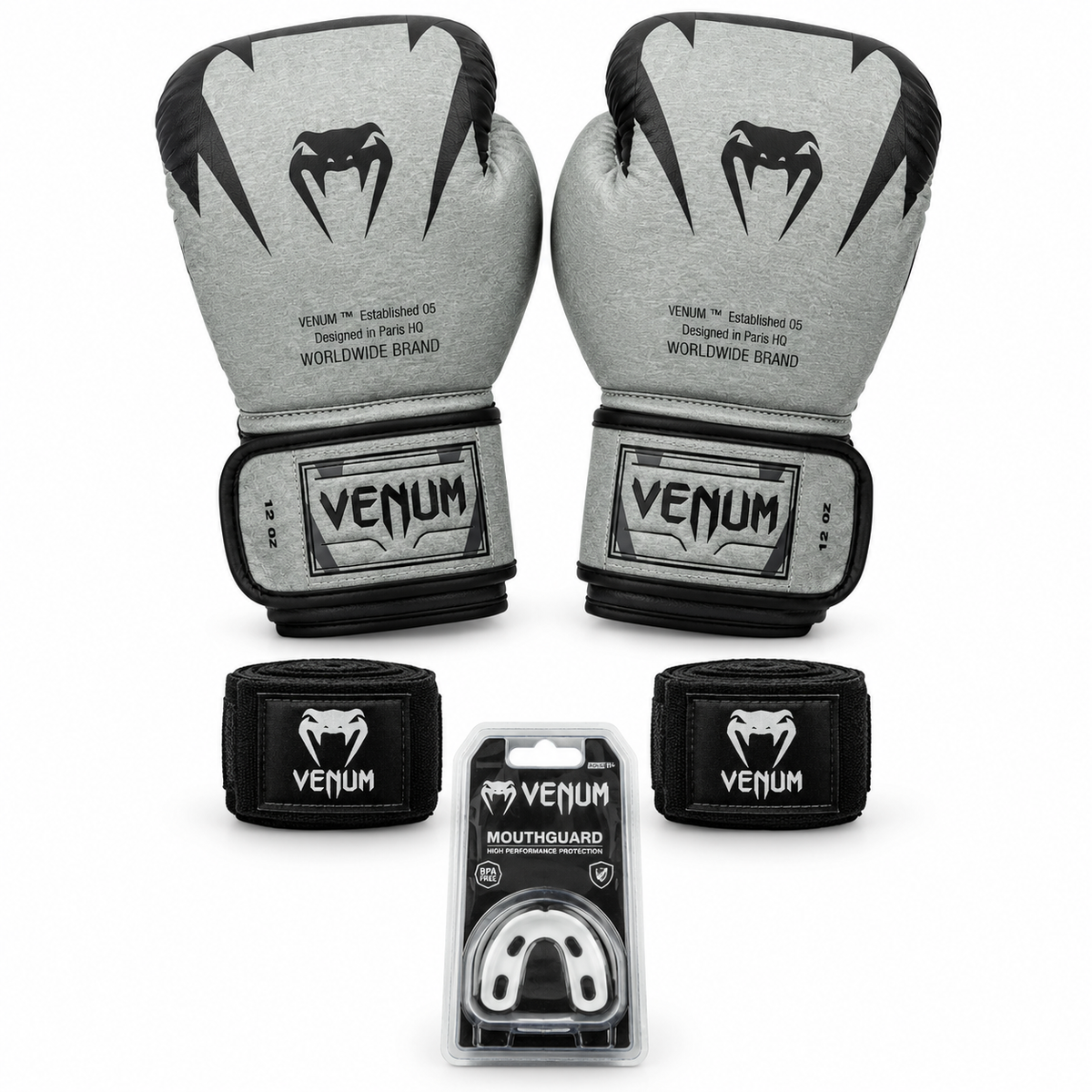 Pack Boxe Venum – Gants + Bandages + Protège-Dents
