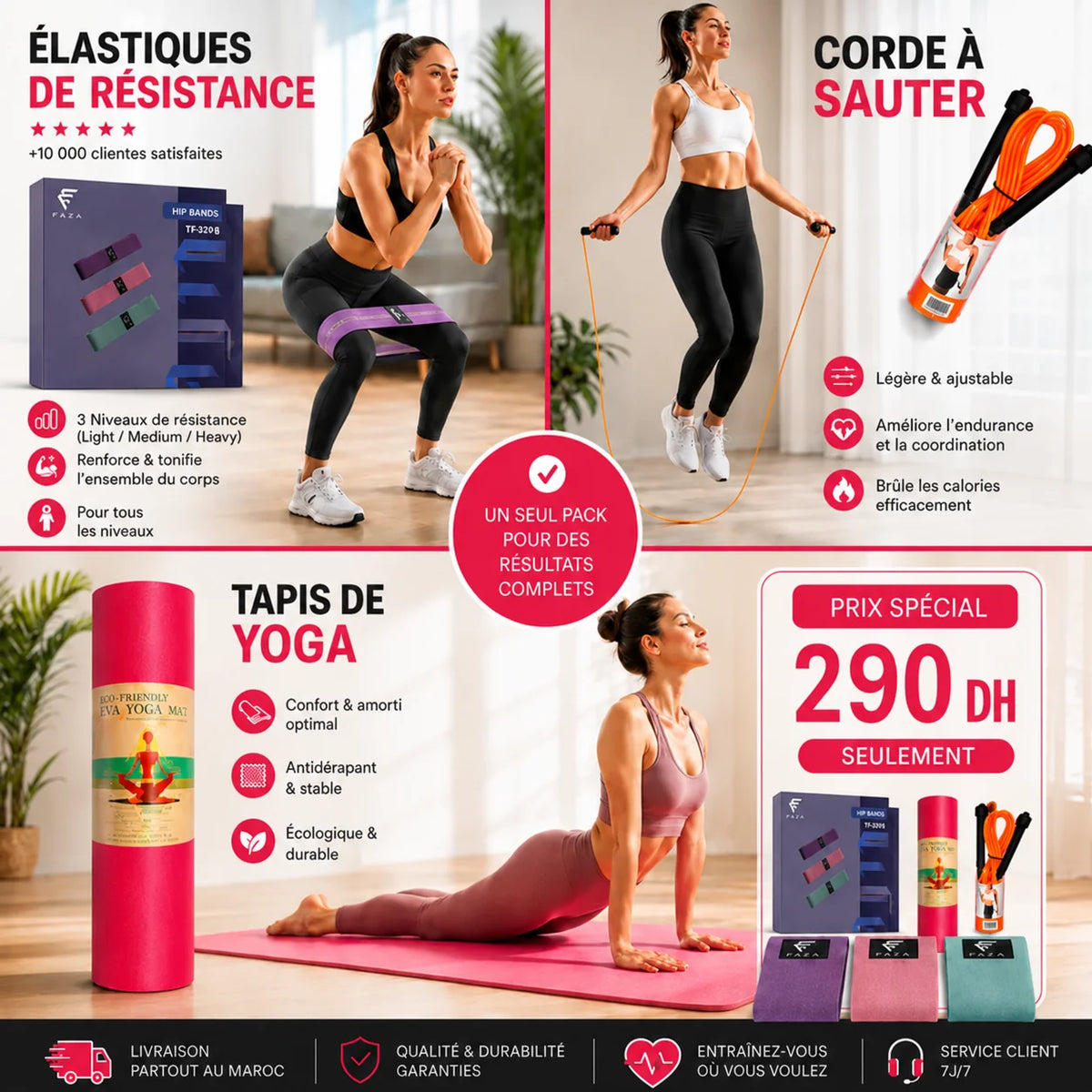 Pack Fitness Essentiel – 290 DH