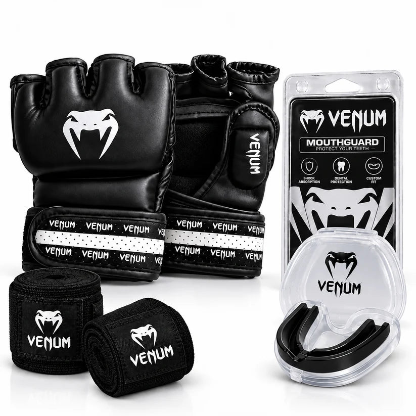 Pack MMA Venum – Gants + Bandes + Protège-dents